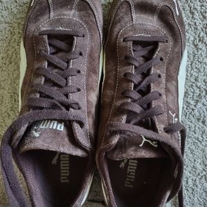 Puma size 12.  Brown and white